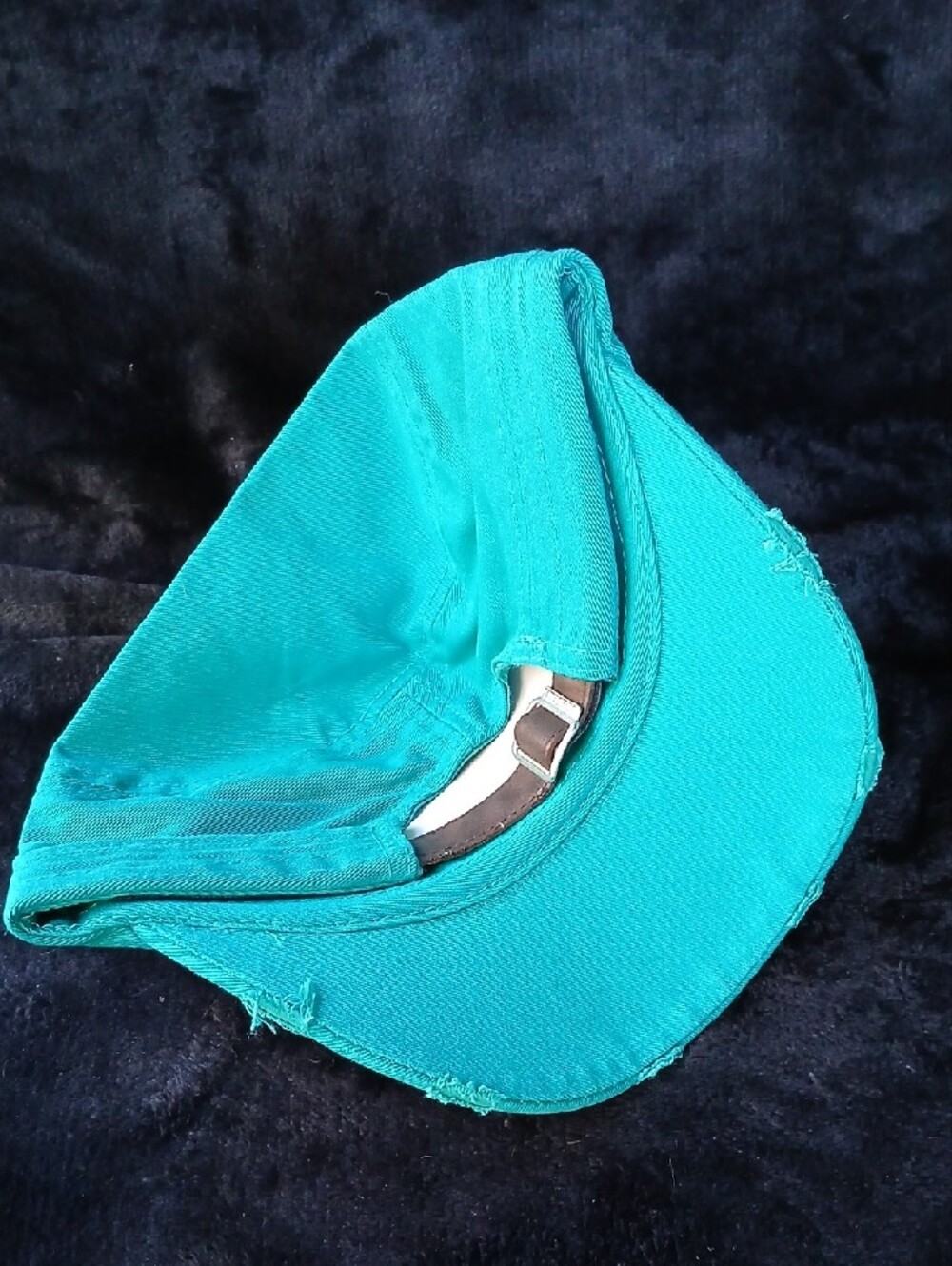 KBETHOS Teal Cadet Cap with Dark Brown Leather Strap - Picture 2 of 3